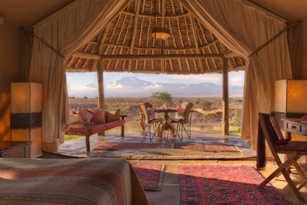 Kenya- view from the Tortilis Camp room