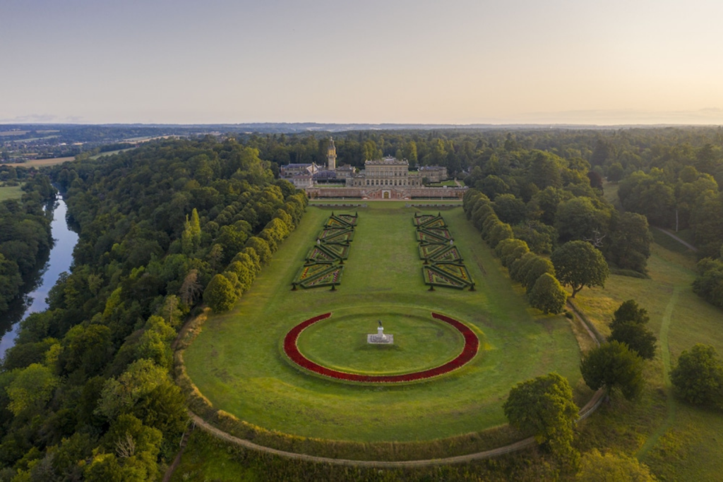 Exterior and gardens of Cliveden House