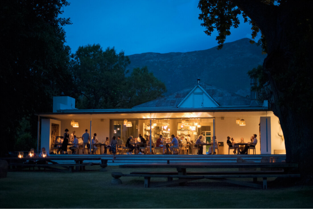 Chef's Warehouse at Franschhoek's Maison at night