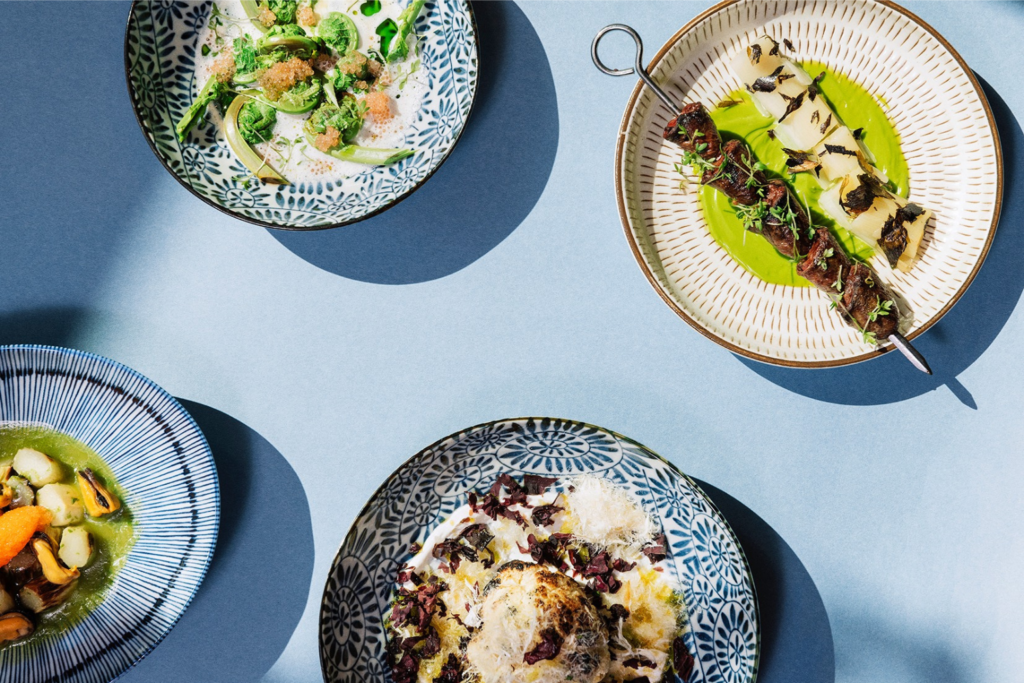 A spread of food at Katla