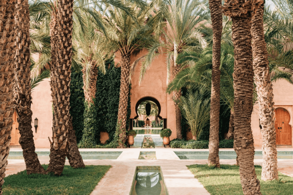 Amanjena resort walkway