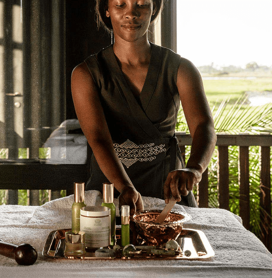 Tata Harper facial at Xigera